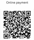 QR code for online payment transaction.